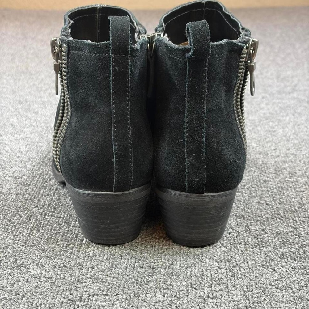 Guess Black Suede Side Zip Ankle Booties Boots Women's Size 9 M - Picture 4 of 8